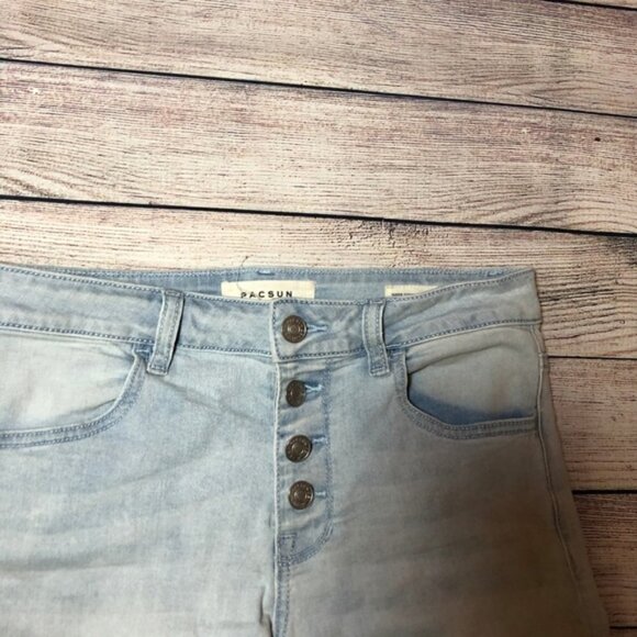PacSun Super Stretch Shortie Denim Shorts Size 27 - Picture 2 of 4